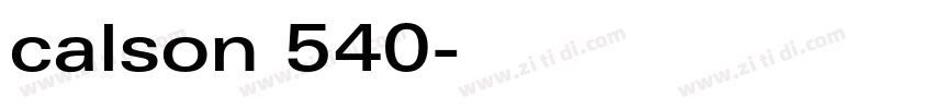 calson 540字体转换